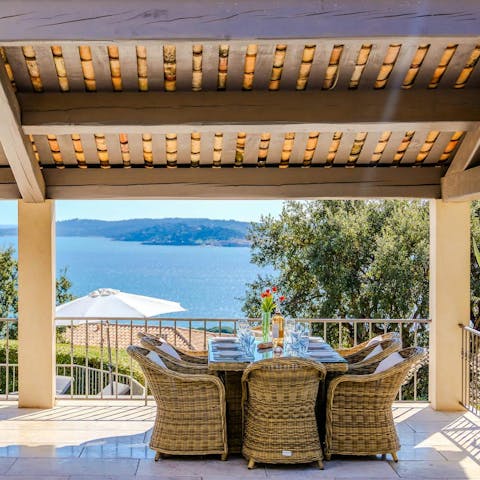 Take in the views over the sparkling bay towards Saint-Tropez