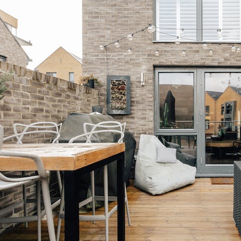 Fire up the barbecue and serve up meaty flavours on the second terrace