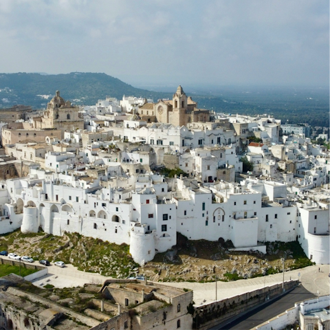 Wander the streets of Ostuni, just a few minutes away