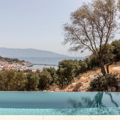 Cool off with a dip in your infinity pool overlooking the sea