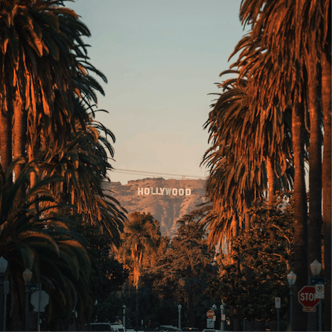 Stroll along Sunset Strip and wander through West Hollywood – under ten minutes' drive away