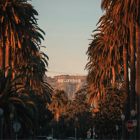 Stroll along Sunset Strip and wander through West Hollywood – under ten minutes' drive away