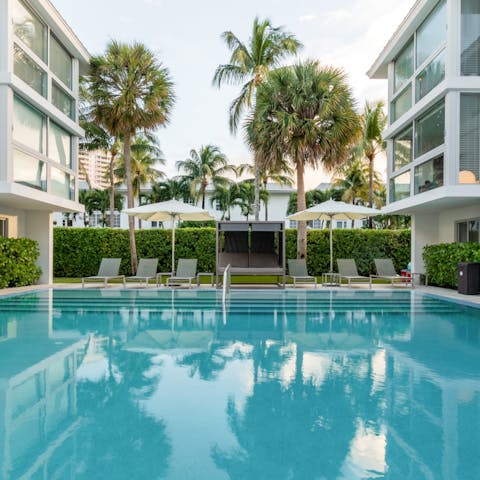 Lounge out by the turquoise resort-style pool