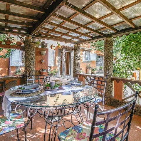 Enjoy some tapas out on the shaded terrace