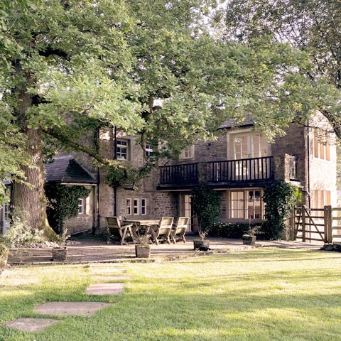 Enjoy a quiet moment in the leafy garden