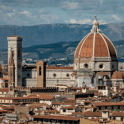 Head twenty minutes south to the stunning cathedral of Santa Maria del Fiore