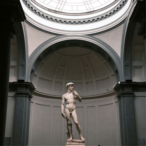 Walk fifteen minutes to the home of Michelangelo's David
