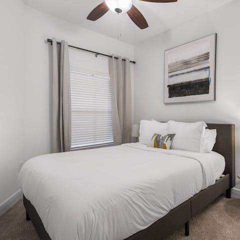 Get a good night's sleep on the memory foam mattresses