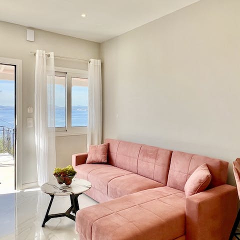 Settle in for a cosy evening of movies in the living room