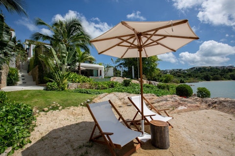Lounge steps from the water's edge