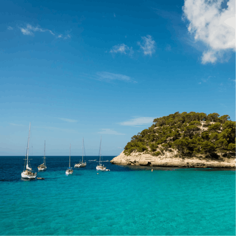 Pack up your bucket and spades and stroll to the sandy shores of Punta Prima