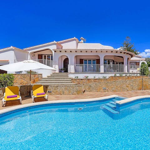 Soak up the sun before jumping into the private pool to cool off