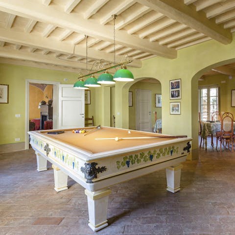 Challenge your friends to a game of pool