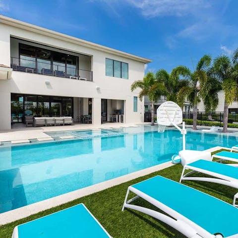 Spend lazy days hanging out by the private pool