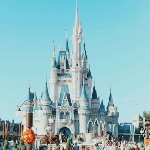 Visit Walt Disney World Resort, just thirteen-minutes away by car