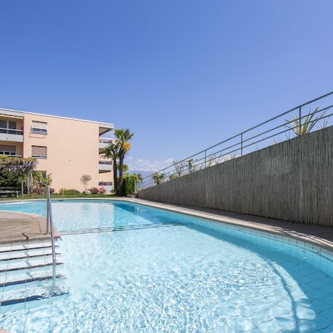 Relax by the pool, taking occasional dips in the crystalline waters