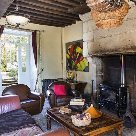 Cosy up around the fire on cooler evenings