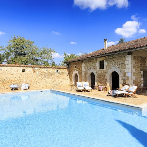 Relax and unwind by the enclosed private pool