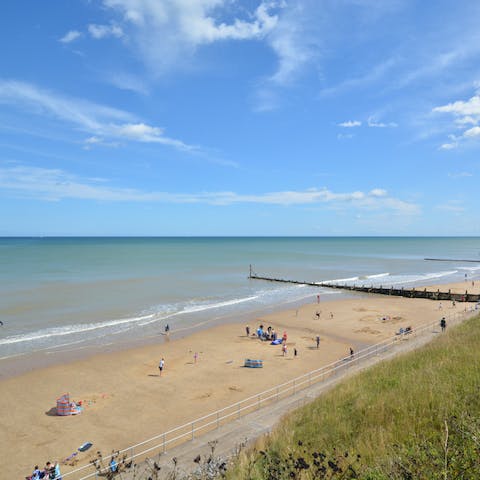 Make morning beach walks part of your new routine – Trimingham's seafront is just a ten-minute walk away