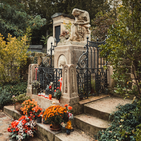 Visit some of the most famous resting places in the world at nearby Père Lachaise cemetery