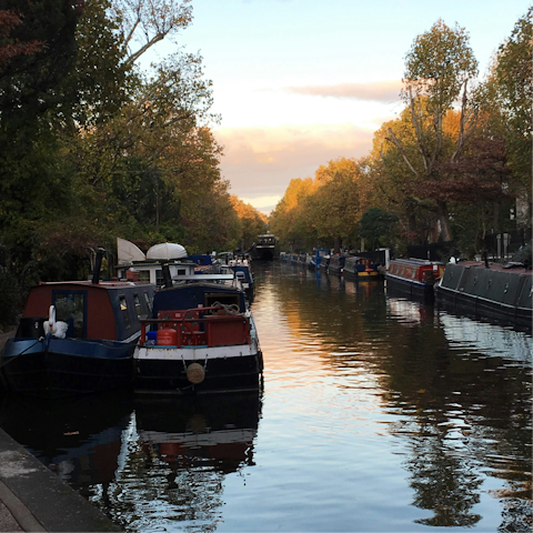 Stroll along the canal in leafy Little Venice