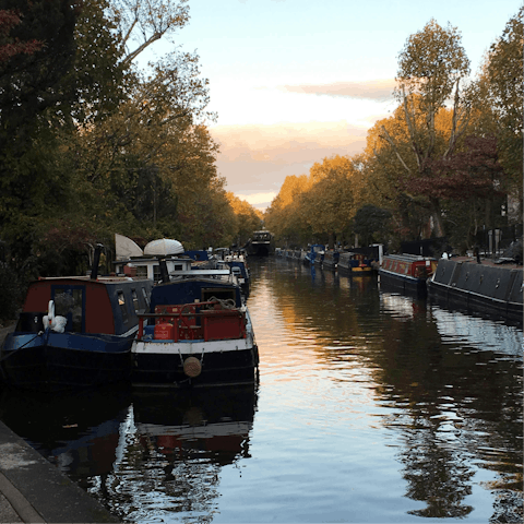 Stroll along the canal in leafy Little Venice