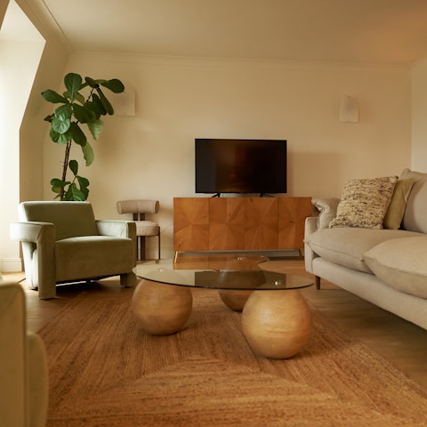 Make yourself at home in the cosy living area