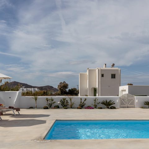 Take a refreshing swim in one of the private swimming pools