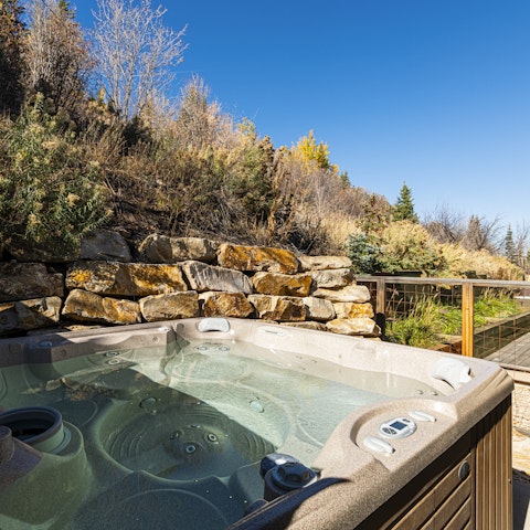 Rest in the hot tub after a day on the slopes