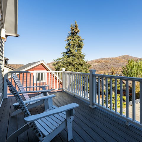 Gaze out at mountain views from the veranda