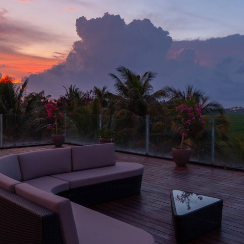 Catch a spectacular sunset on the roof