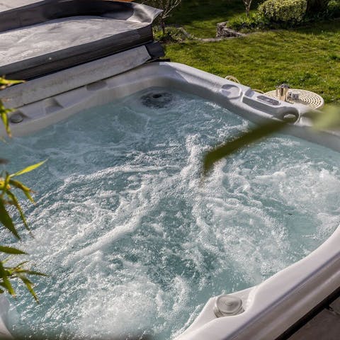 Take a dip in the hot tub