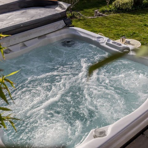 Take a dip in the hot tub