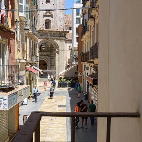 Watch people to and fro from your Juliet balcony