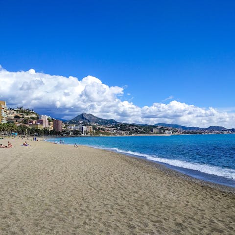 Stroll along Malagueta Beach, a twenty-minute walk from your home