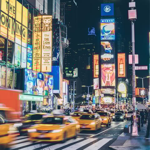 Soak up the magic of New York from the Theater District