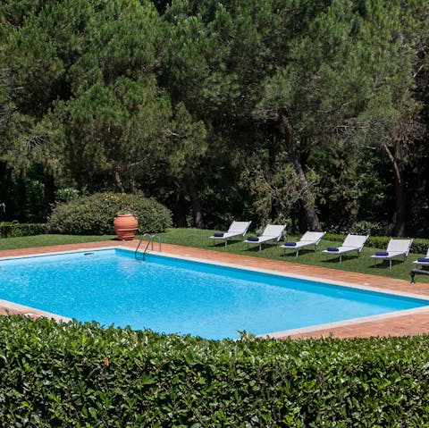 Cool off with a dip in the private pool