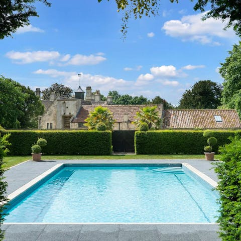Feel a wonderful sense of wellbeing while swimming in the pool