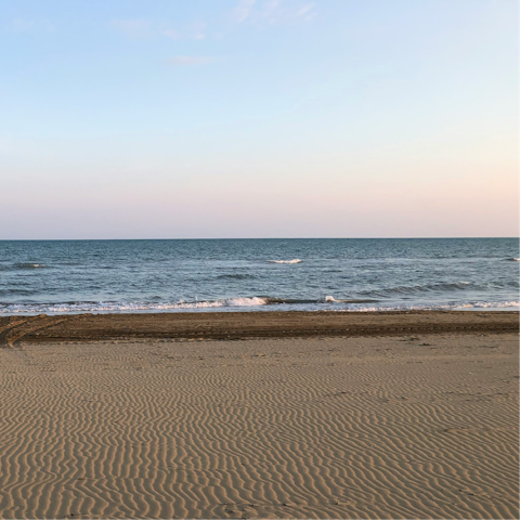 Stroll along Plage de la Badine, five-minute drive away
