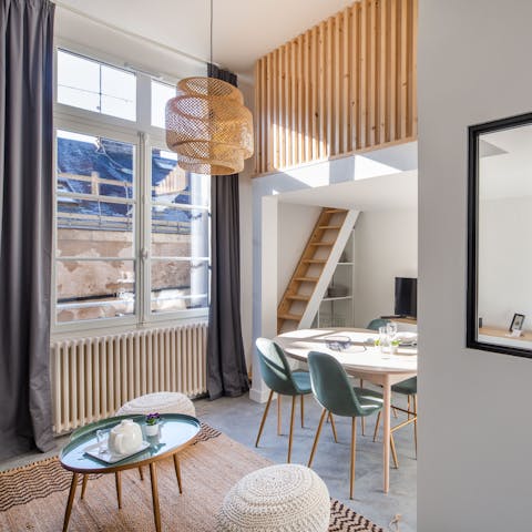 Make yourself at home in this stylish apartment in a period building