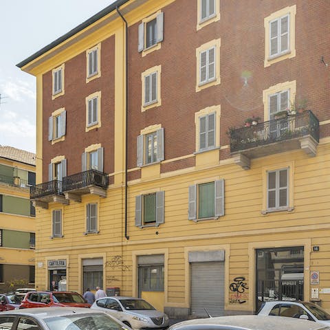 Stay in a trendy area with plenty of places to eat and drink