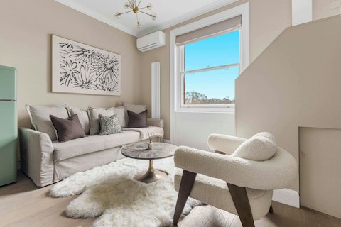 Settle into a stylish living room in the heart of Chelsea
