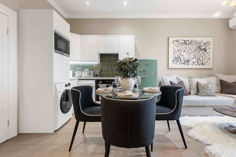 Cook, dine, and gather in one bright space
