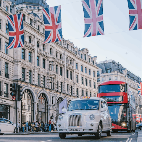Soak up the buzz of central London while sightseeing