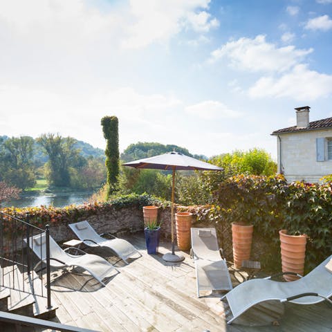 Unwind on the cosy terrace