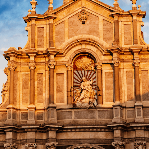 Visit Catania's Cattedrale di Sant'Agata, thirty minutes away by car