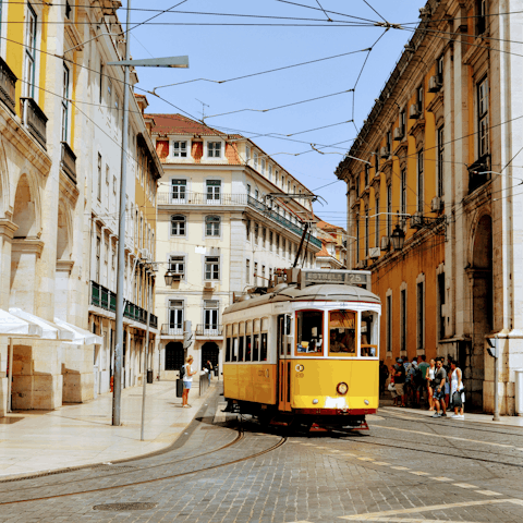 Explore the traditional heritage, striking modernism and cobbled streets of Lisbon