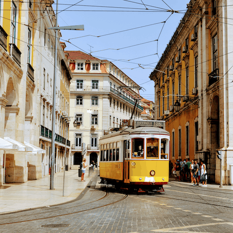Explore the traditional heritage, striking modernism and cobbled streets of Lisbon