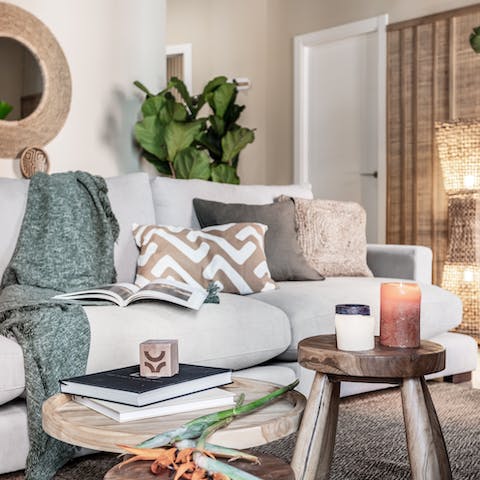 Pour a glass of Rioja and flop down on the sofa after a busy day