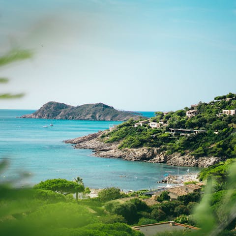 Walk ten minutes to swim in the sea at Plage des Salins